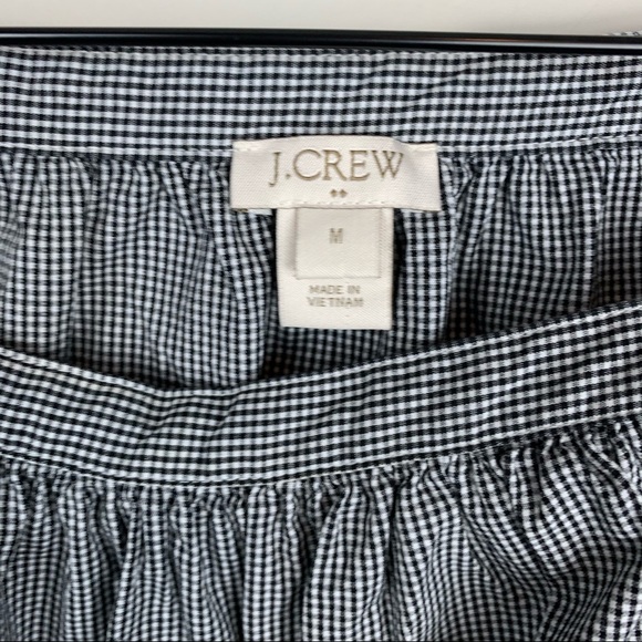 J. Crew square neck peasant top mini gingham print - Picture 2 of 4